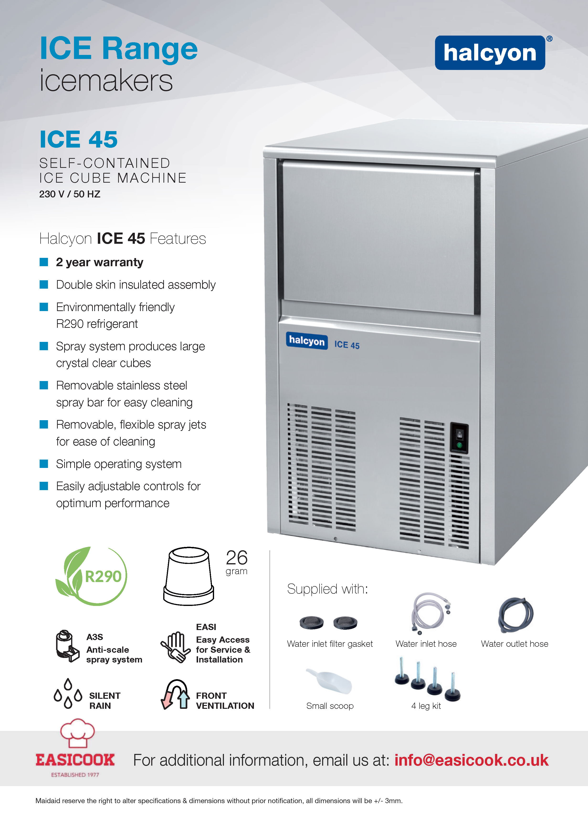 Maidaid Halcyon ICE 45 Specification Brochure 